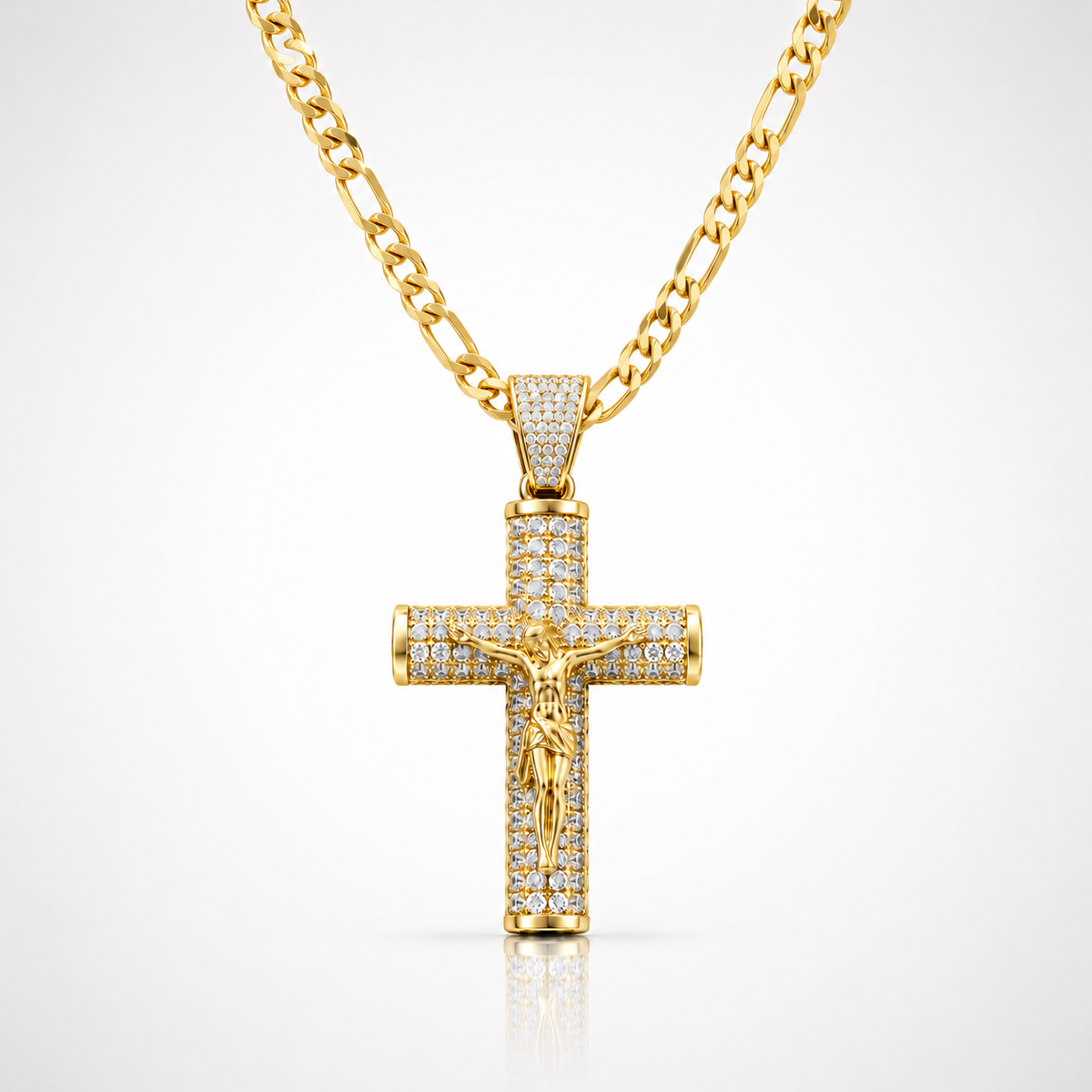 14K Gold Crucifix Chain