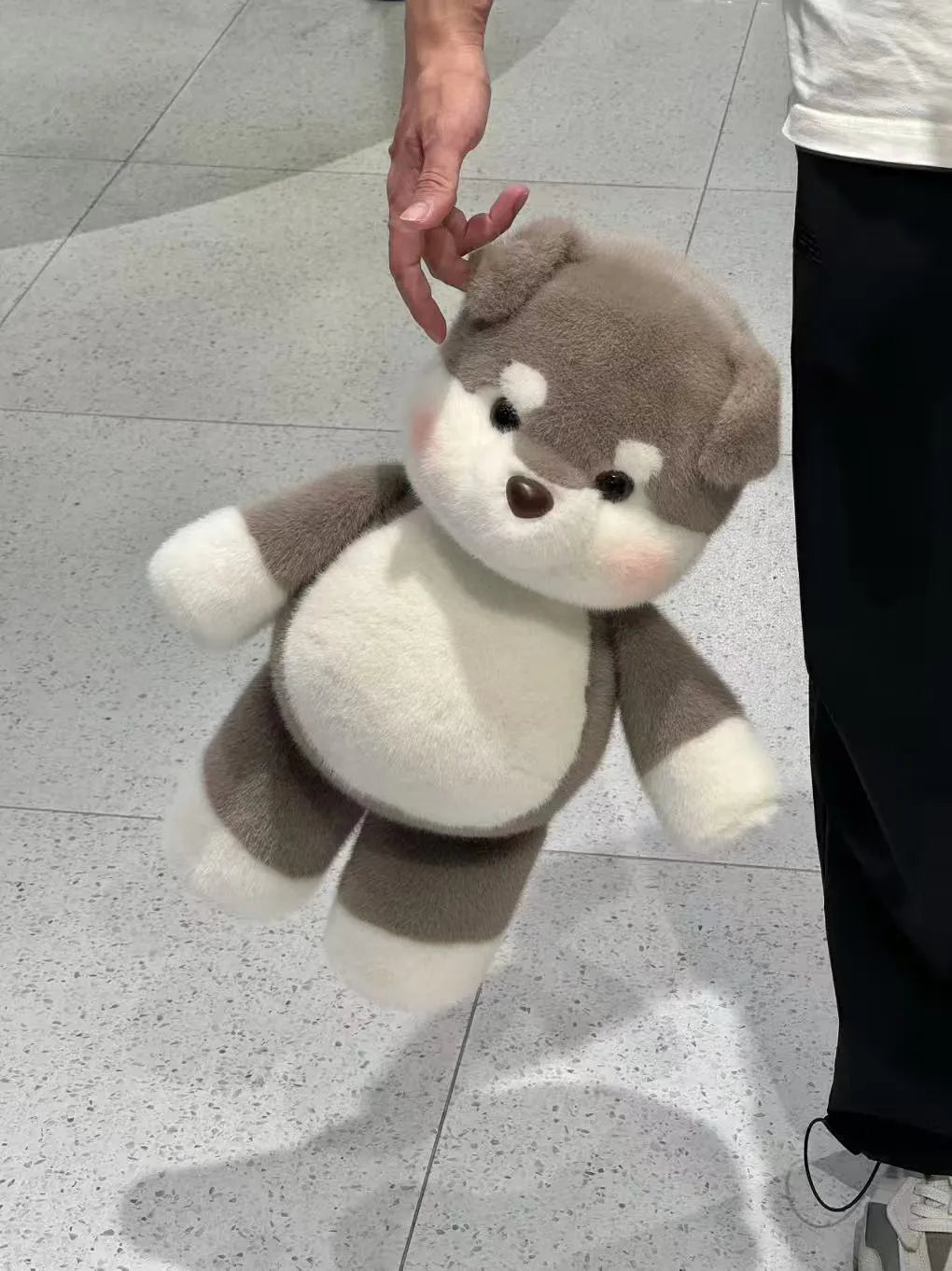 Running Alaskan Malamute Stuffed Animal