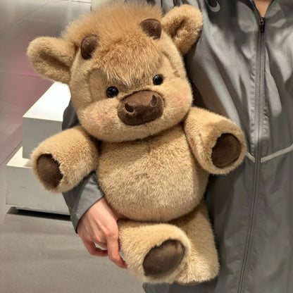 Running Scottish Highland Cow Stuffed Animal