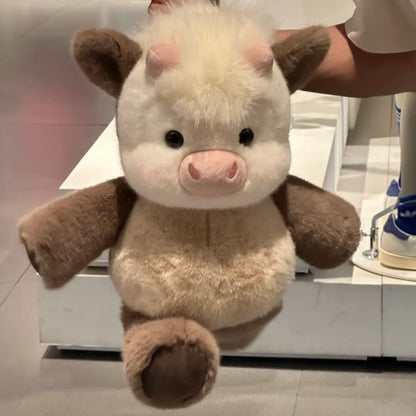 Running Scottish Highland Cow Stuffed Animal