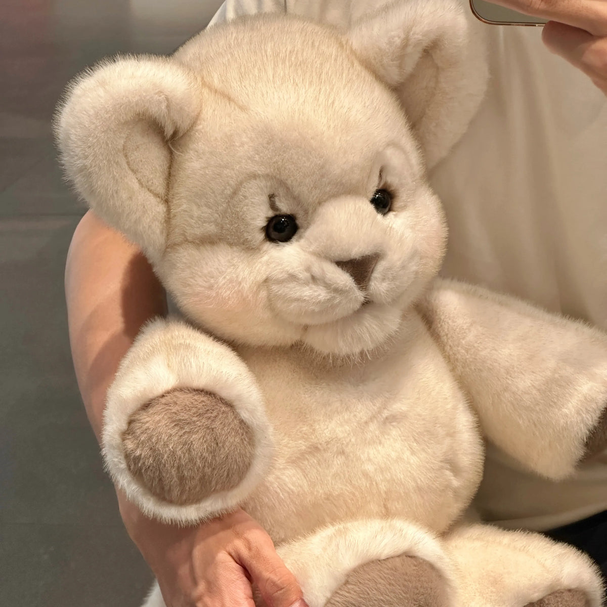 Running White Lion Stuffed Animal