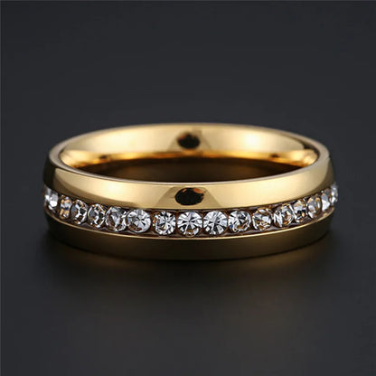 Zircon Accent Band Ring