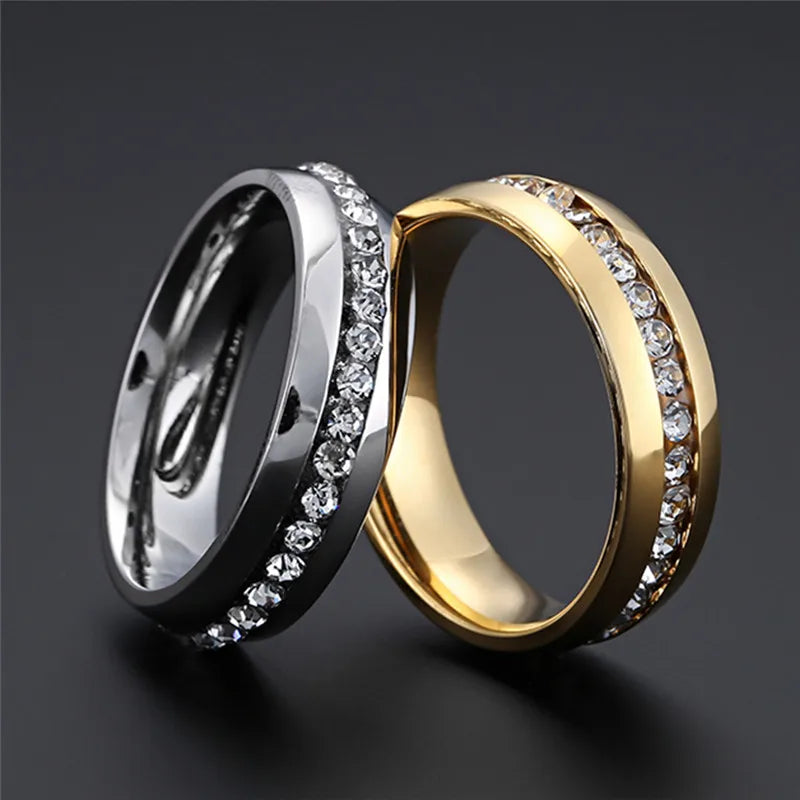 Zircon Accent Band Ring