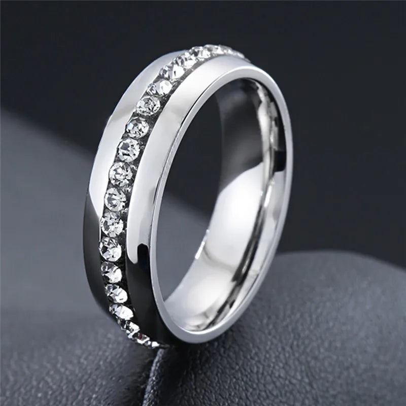 Zircon Accent Band Ring