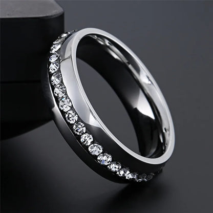 Zircon Accent Band Ring