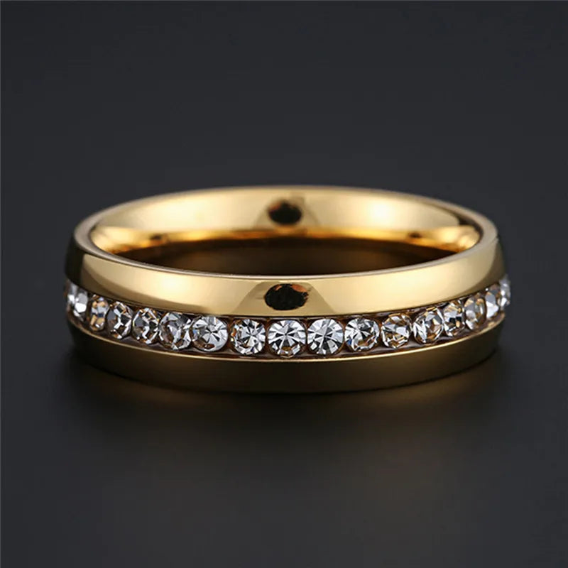 Zircon Accent Band Ring
