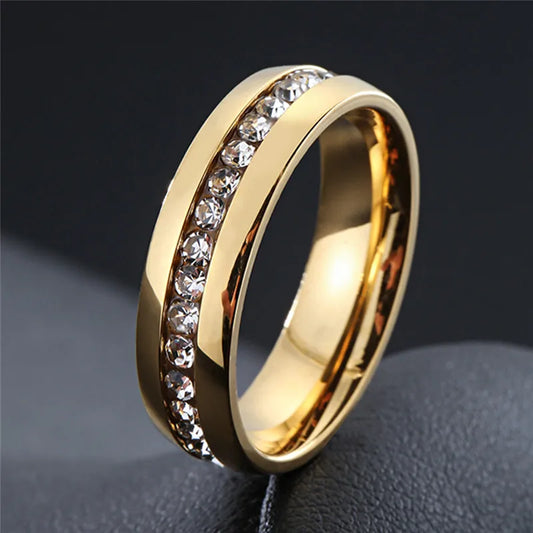 Zircon Accent Band Ring