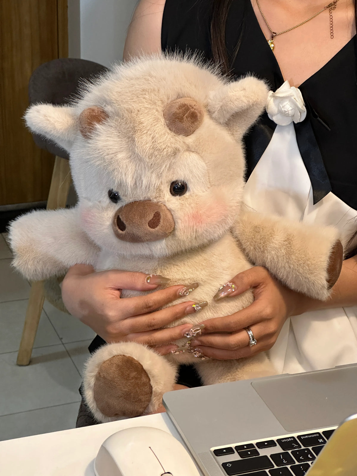 Running Scottish Highland Cow Stuffed Animal