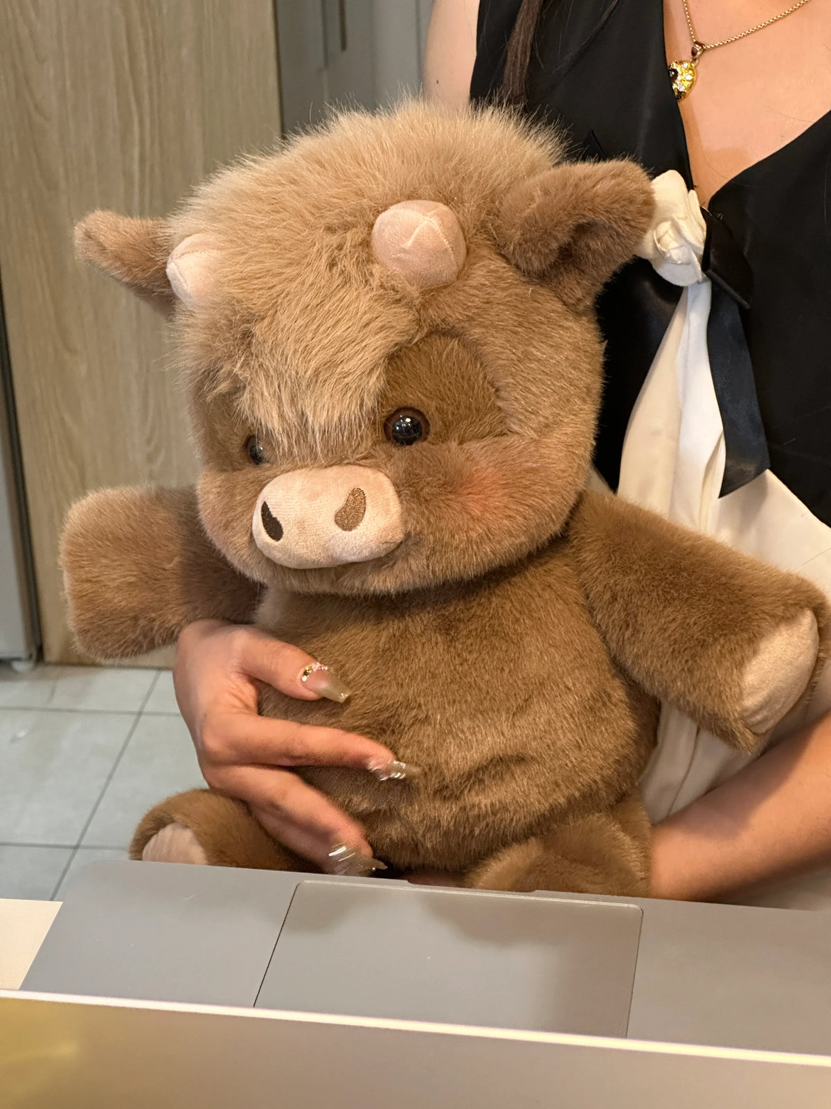 Running Scottish Highland Cow Stuffed Animal
