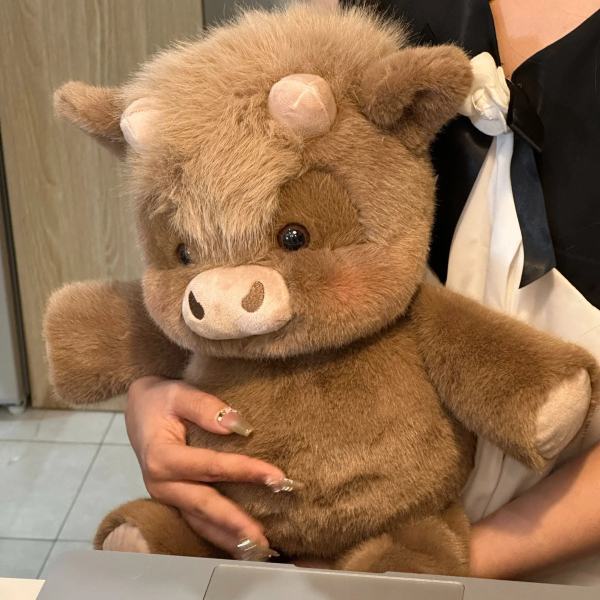 Running Scottish Highland Cow Stuffed Animal